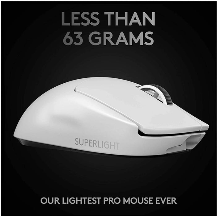 Logitech G PRO X SUPERLIGHT Gaming Mouse - White - Godmode Gaming Mouse Logitech